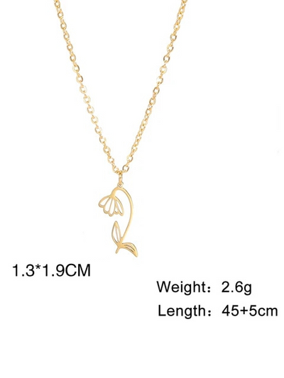 Sophia Floral Birth Month Pendant