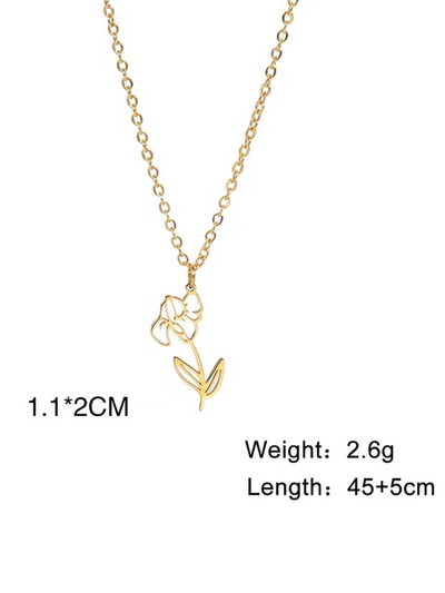 Sophia Floral Birth Month Pendant