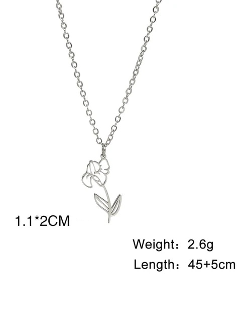 Sophia Floral Birth Month Pendant