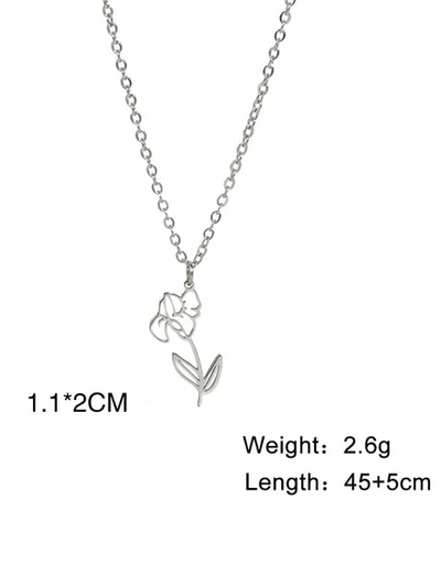 Sophia Floral Birth Month Pendant