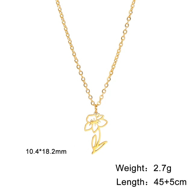 Sophia Floral Birth Month Pendant