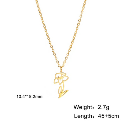 Sophia Floral Birth Month Pendant