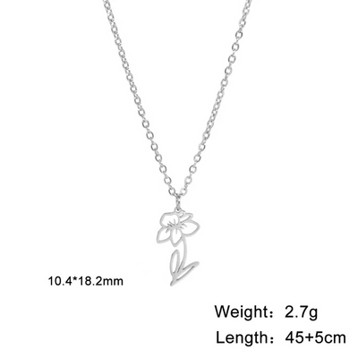 Sophia Floral Birth Month Pendant