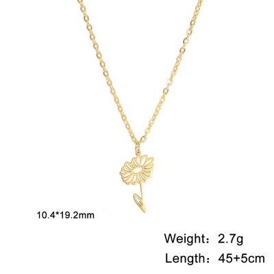 Sophia Floral Birth Month Pendant