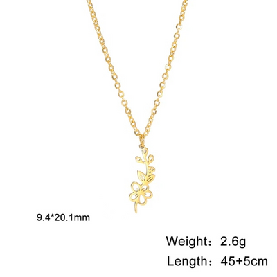 Sophia Floral Birth Month Pendant