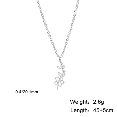 Sophia Floral Birth Month Pendant