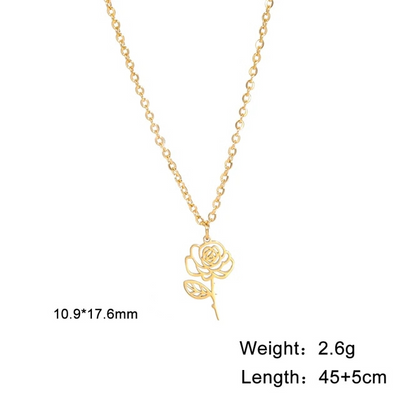 Sophia Floral Birth Month Pendant