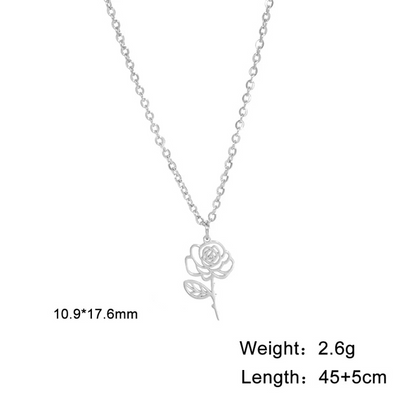 Sophia Floral Birth Month Pendant