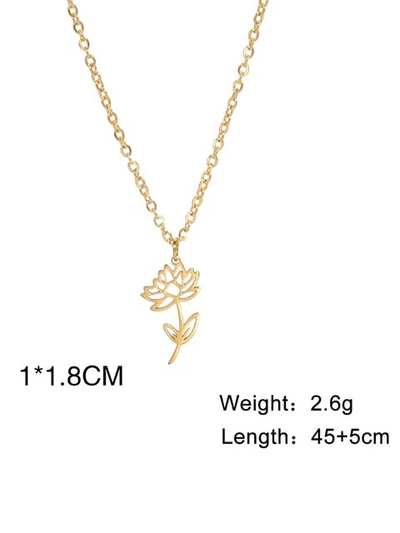 Sophia Floral Birth Month Pendant