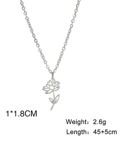 Sophia Floral Birth Month Pendant