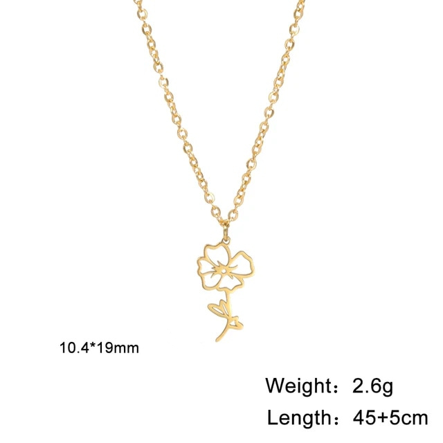 Sophia Floral Birth Month Pendant