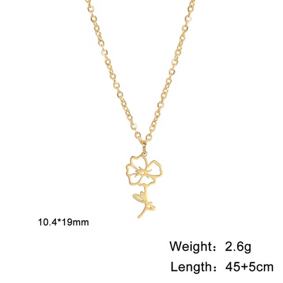 Sophia Floral Birth Month Pendant