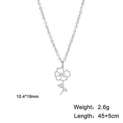 Sophia Floral Birth Month Pendant