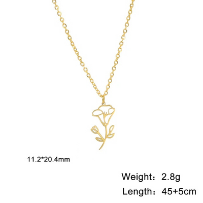 Sophia Floral Birth Month Pendant