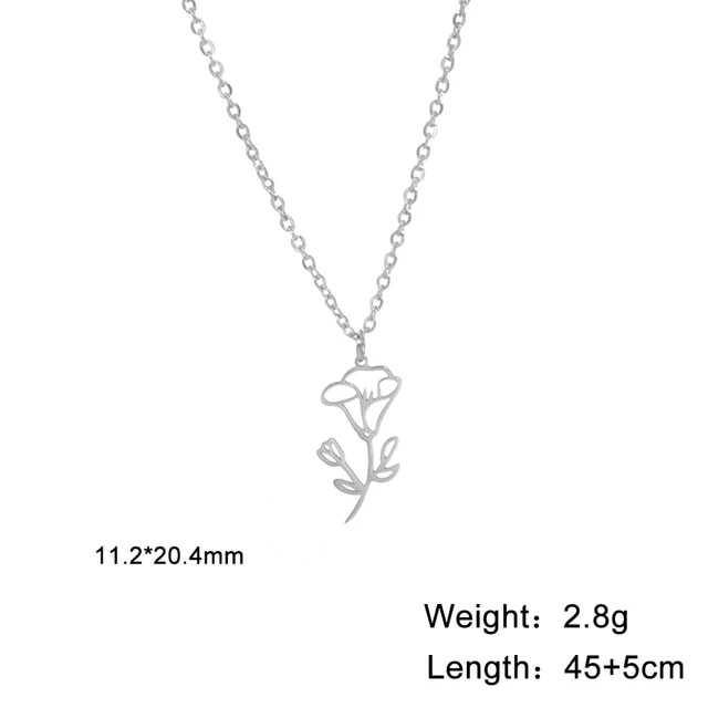Sophia Floral Birth Month Pendant