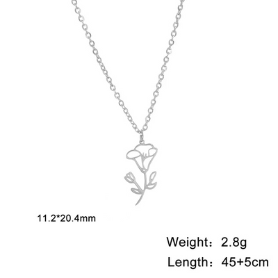 Sophia Floral Birth Month Pendant
