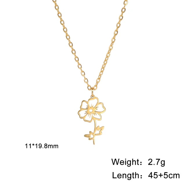 Sophia Floral Birth Month Pendant