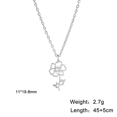Sophia Floral Birth Month Pendant