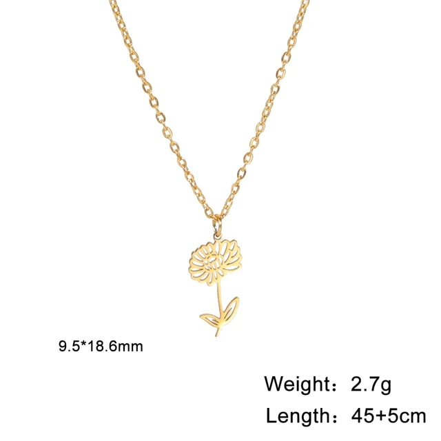 Sophia Floral Birth Month Pendant