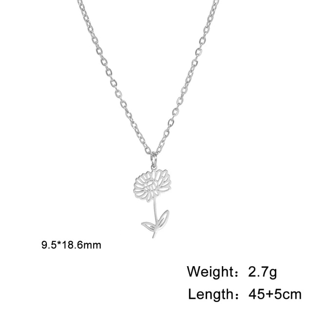 Sophia Floral Birth Month Pendant