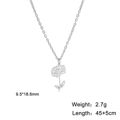 Sophia Floral Birth Month Pendant