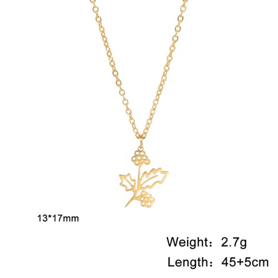 Sophia Floral Birth Month Pendant