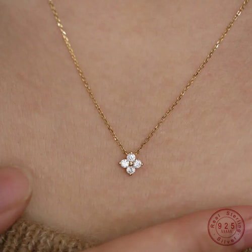 Zircon Flower Necklace