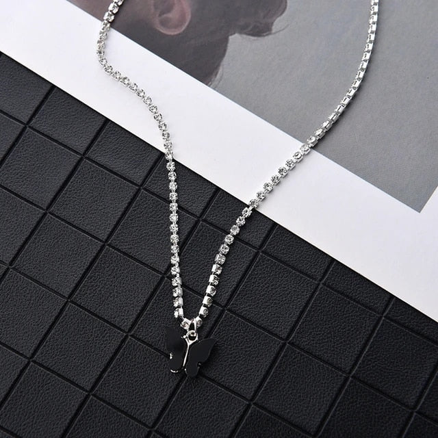 Butterfly Pendant Choker