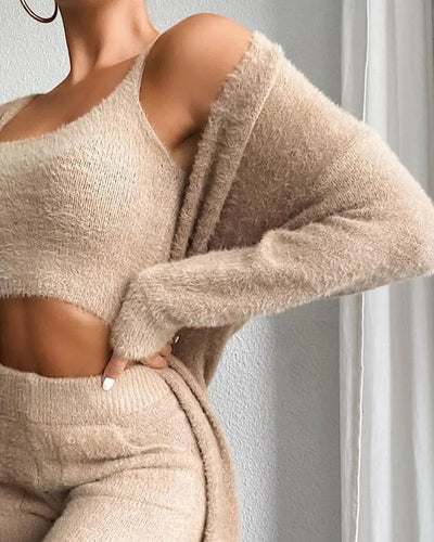 Velvet Robe 3 Piece Lounge Set