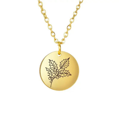 Vermeil Floral Birth Month Pendant
