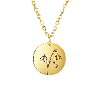 Vermeil Floral Birth Month Pendant
