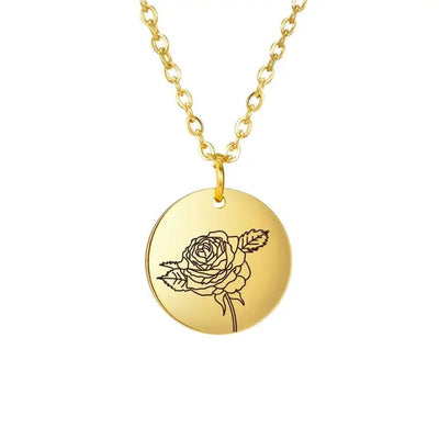 Vermeil Floral Birth Month Pendant