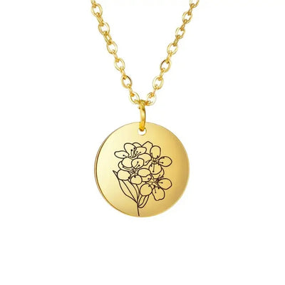 Vermeil Floral Birth Month Pendant