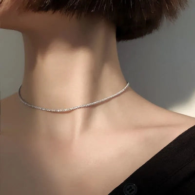 Sparkling Chain Choker Necklace