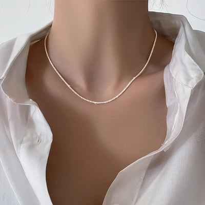 Sparkling Chain Choker Necklace