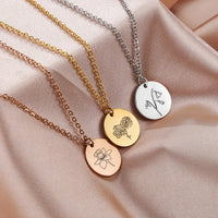 Vermeil Floral Birth Month Pendant