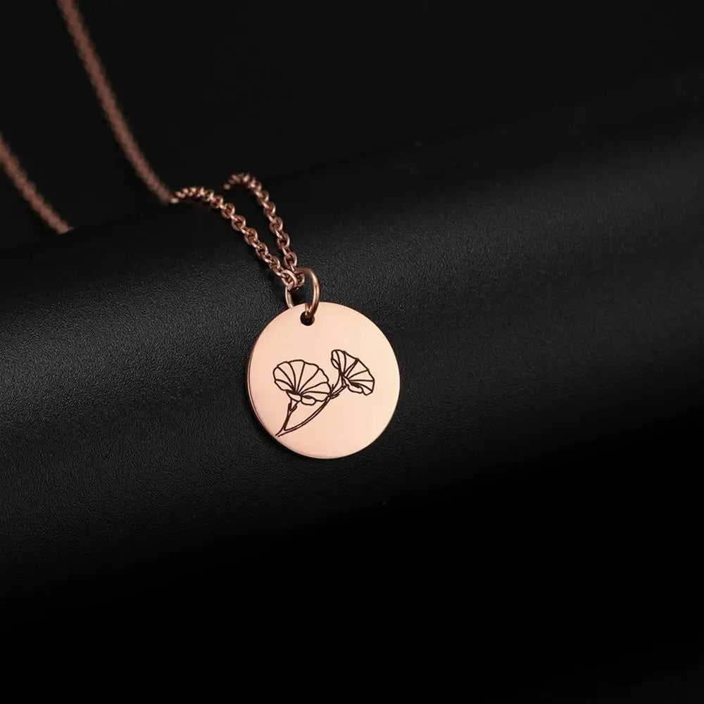 Vermeil Floral Birth Month Pendant