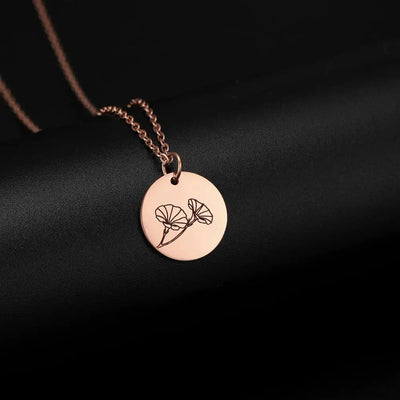 Vermeil Floral Birth Month Pendant