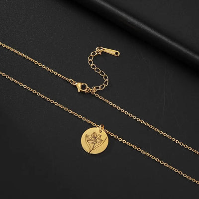Vermeil Floral Birth Month Pendant