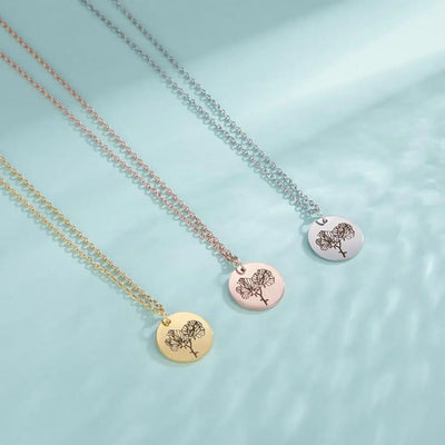 Vermeil Floral Birth Month Pendant
