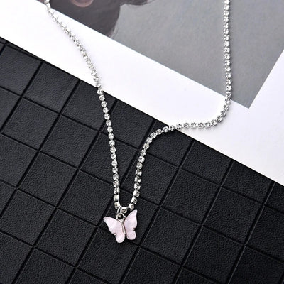 Butterfly Pendant Choker