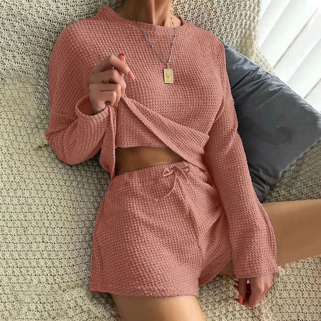 Knitted Weave 2-Piece Lounge Set