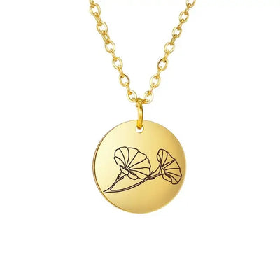 Vermeil Floral Birth Month Pendant