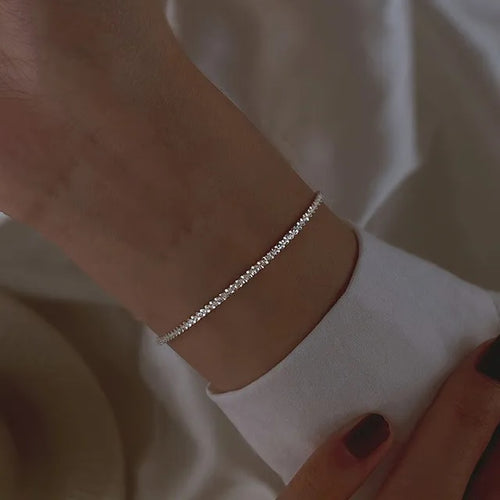 Sparkling Gypsophila Adjustable Bracelet